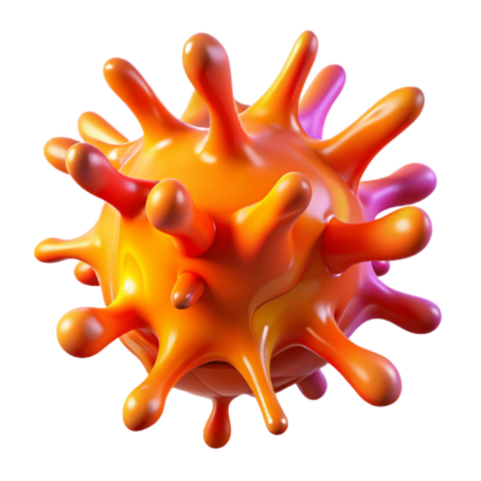 elegant abstract Microscopic Pathogen Structure and Infection detailed png