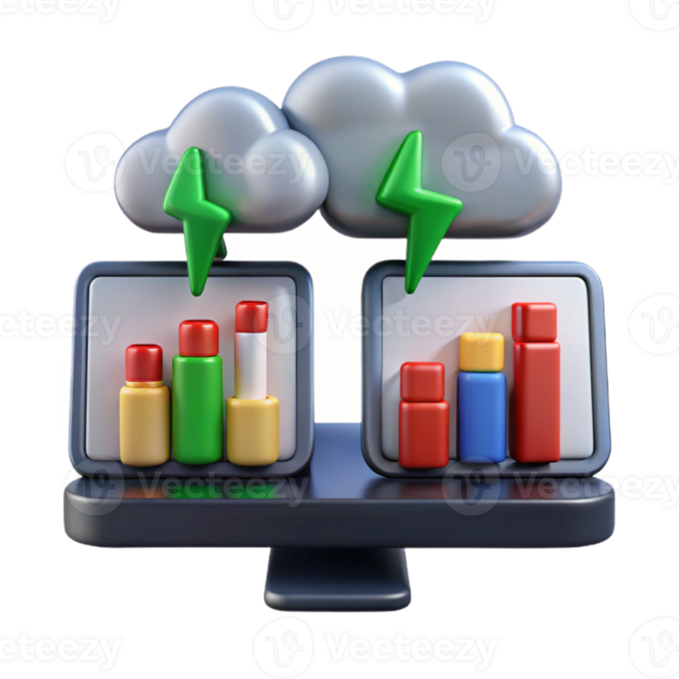 extraordinary vintage Real-time Data Visualization Cloud Computing Analytics authentic png