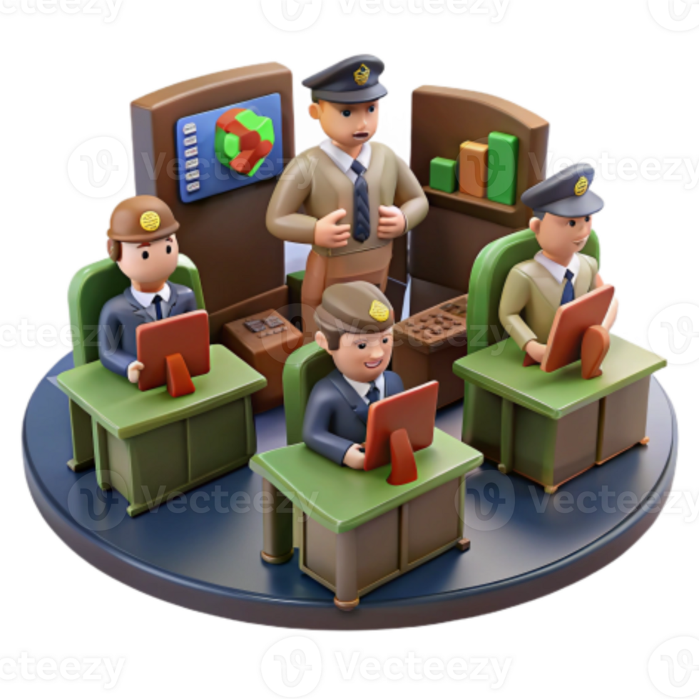 impressive creative Teamwork in a Control Room Operators Monitoring Data detailed png