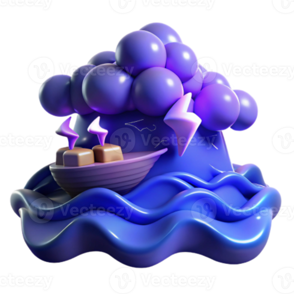 extraordinary classic Stormy Seas A 3D Render of a Boat in a Turbulent Ocean high resolution png