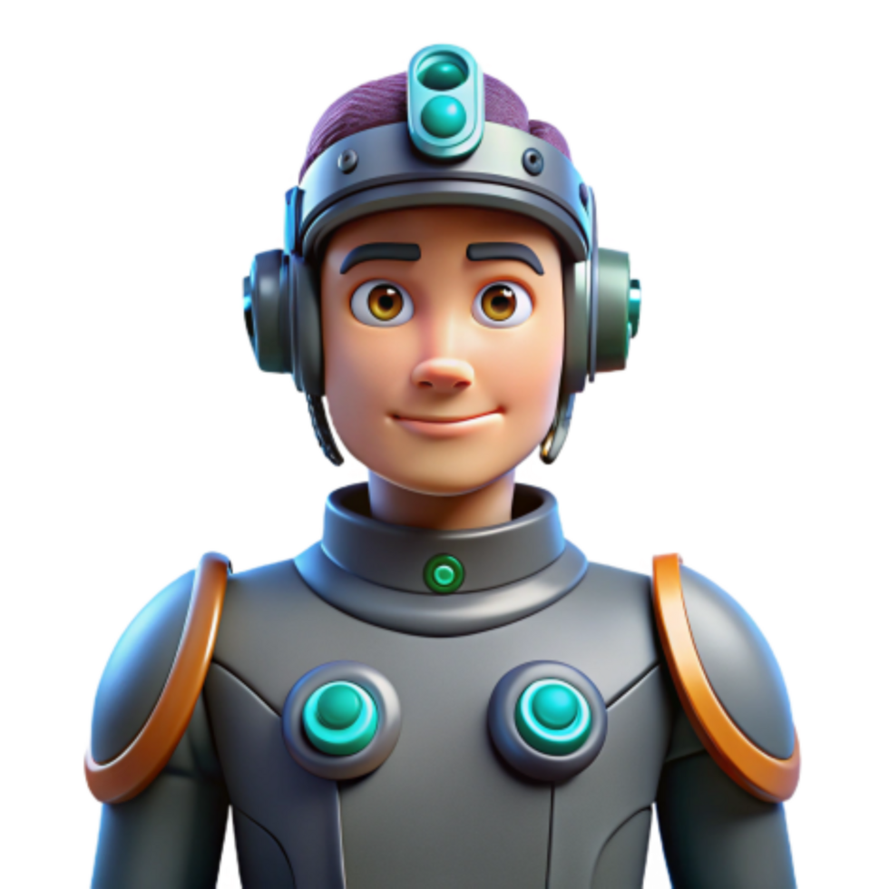 elegant traditional Futuristic Boy in Advanced Spacesuit high quality png