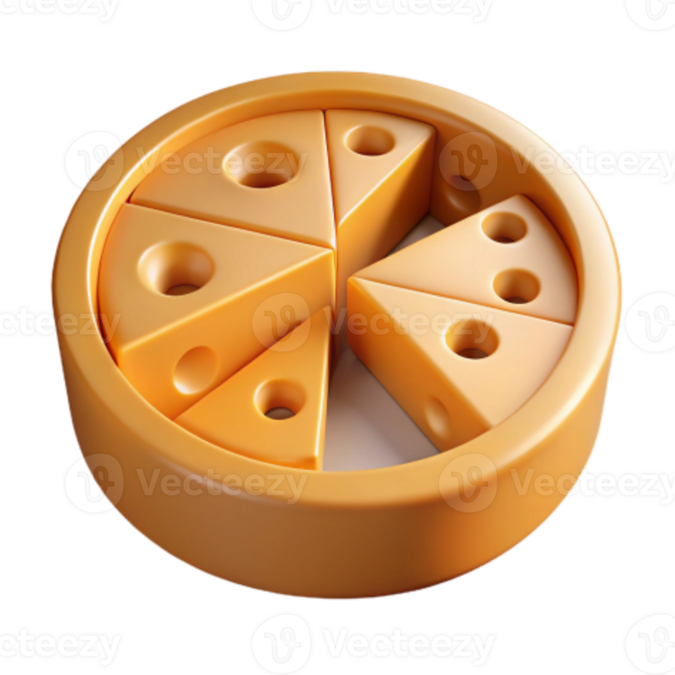 vibrant modern Circular Puzzle Cheese Wheel Challenge genuine png