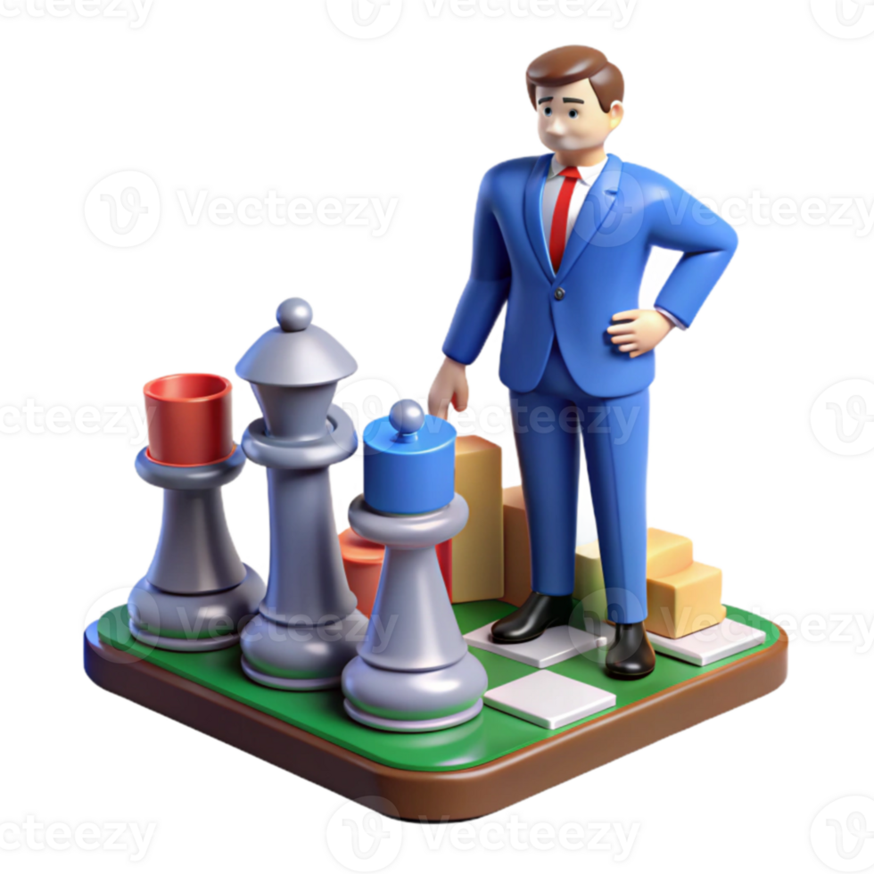 magnificent traditional Strategic Planning Business Chess Game 4K png