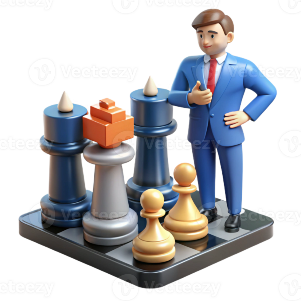 beautiful modern Strategic Planning Chess Game Business Strategy high resolution png