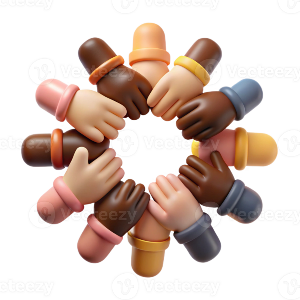magnificent modern Unity, Collaboration, and Teamwork Diverse Hands Joined high resolution png