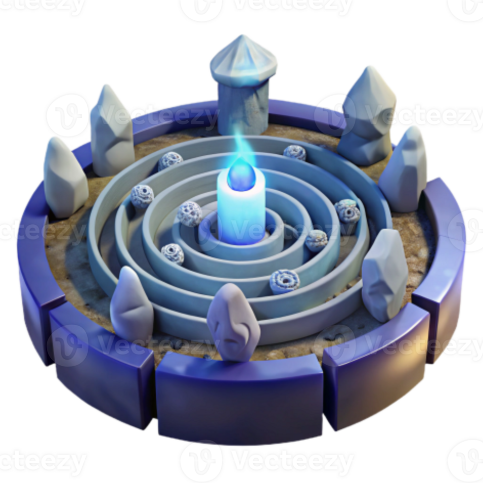 wonderful abstract Mystic Spiral Maze A 3D Render of a Magical Labyrinth exclusive png
