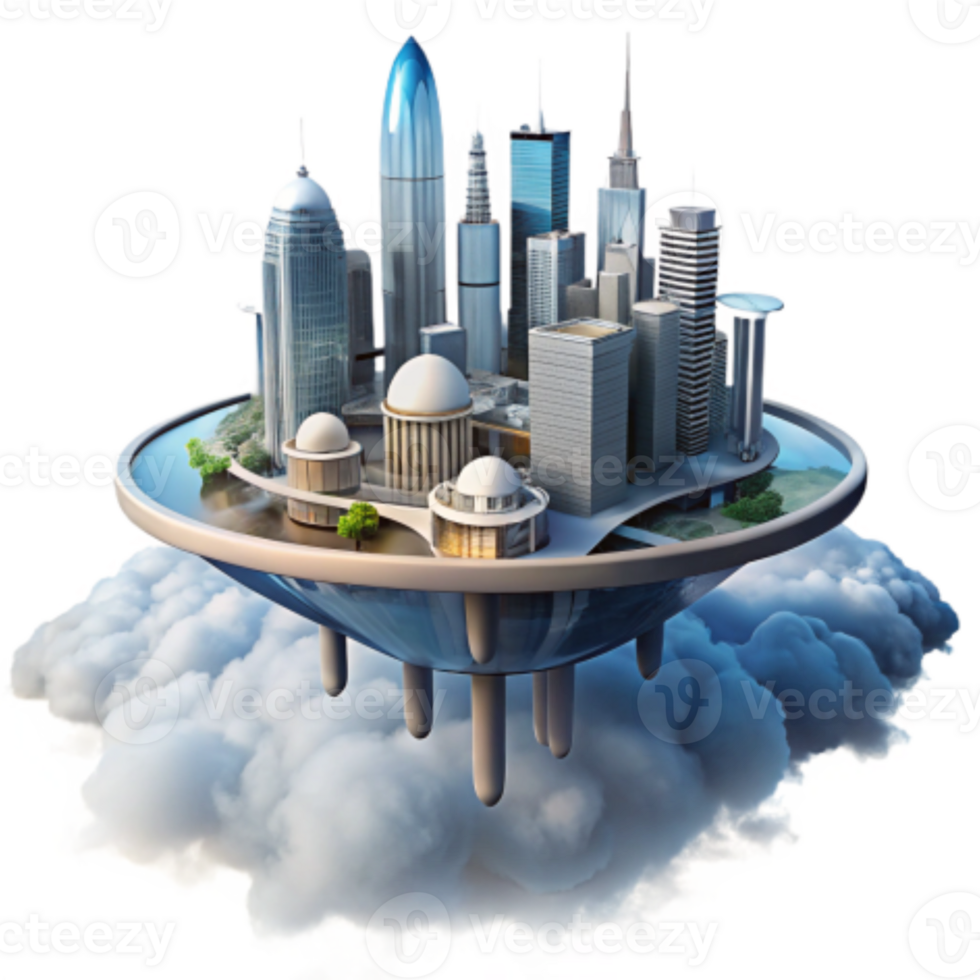 extraordinary classic Floating City A Futuristic Metropolis in the Clouds high resolution png