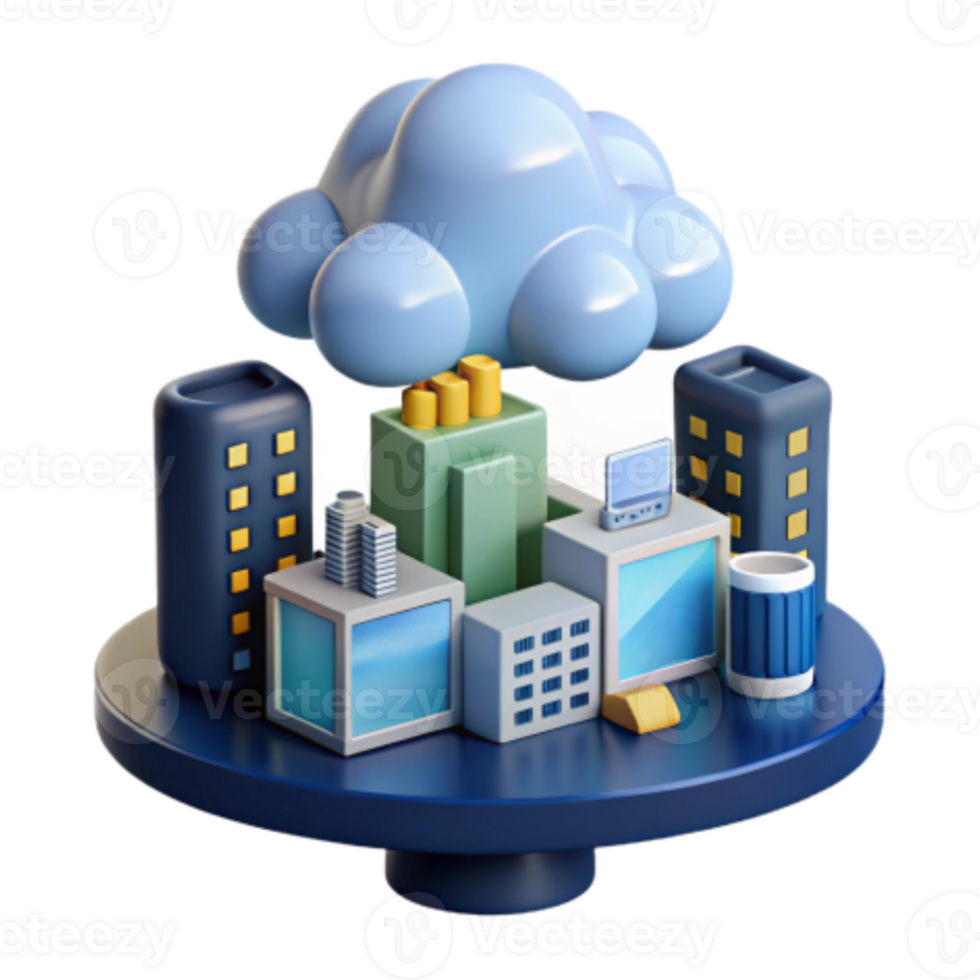 elegant vintage Cloud Computing Transforming Urban Infrastructure original png