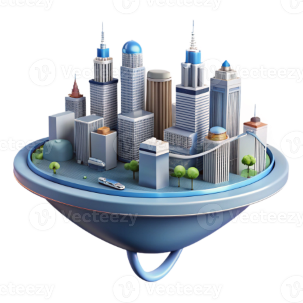 extraordinary traditional Futuristic Cityscape Urban Development, Modern Architecture, and Transportation exclusive png