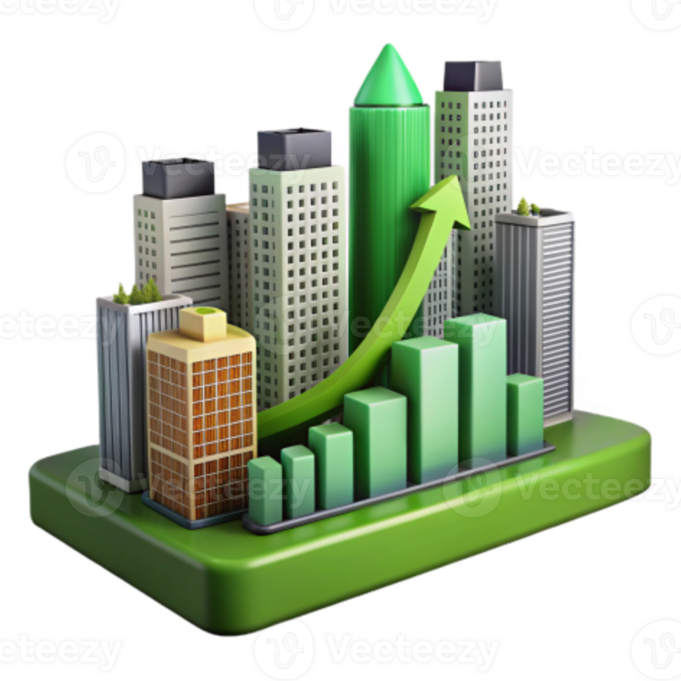 stunning creative Urban Growth Real Estate Market Expansion and Upward Trends premium png