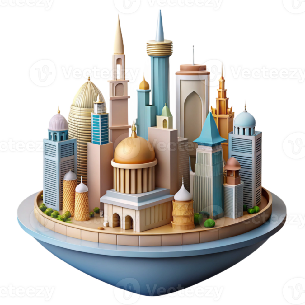dramatic abstract Iconic Cityscape Architectural Wonders, Skyline, Towers, Domes, and Urban Design high quality png