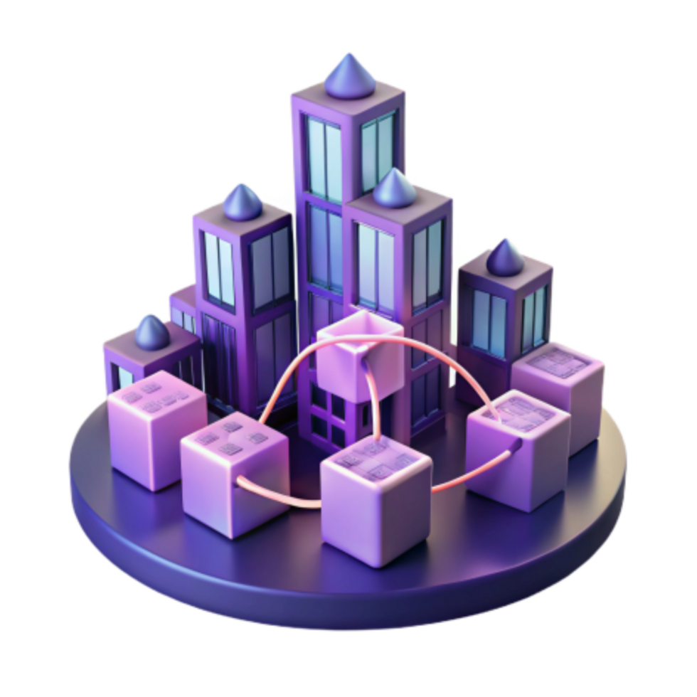 vibrant modern Smart City Infrastructure Interconnected Systems Data authentic png
