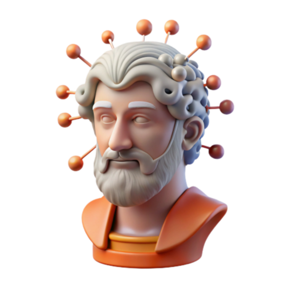 impressive modern 3D Model of a Classical Bust with Connections professional png