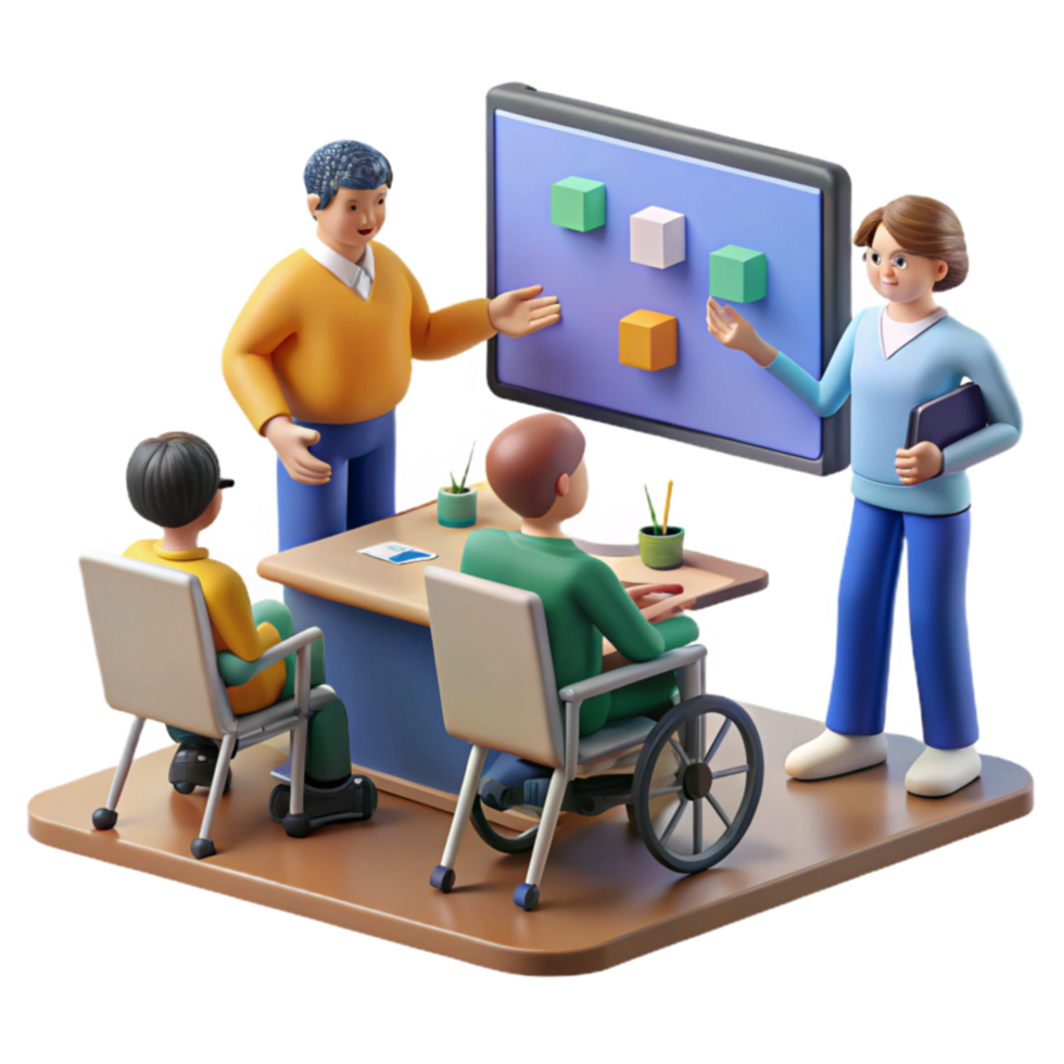 extraordinary vintage Inclusive Classroom Interactive Learning for Diverse Students premium png