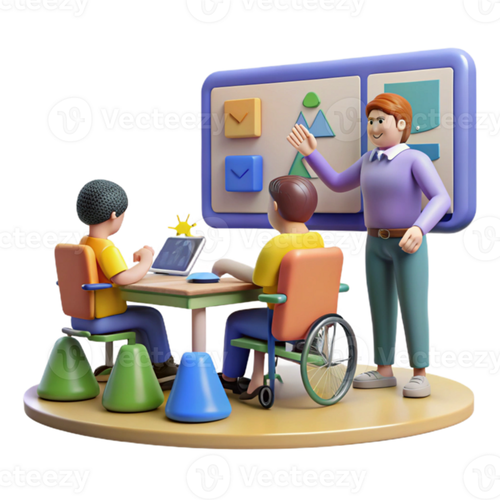 serene vintage Inclusive Classroom Accessible Learning for All professional png