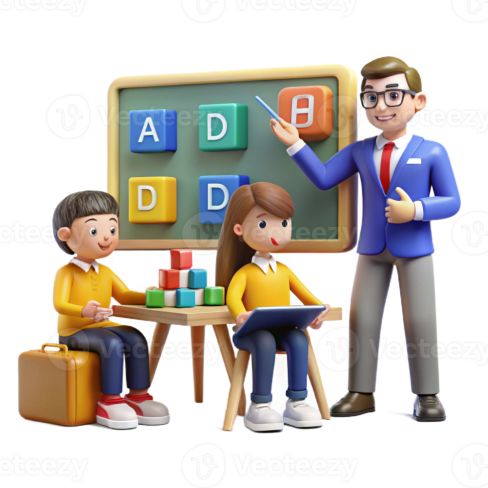 dramatic creative Early Childhood Education Interactive Learning with Blocks and Tablets high resolution png