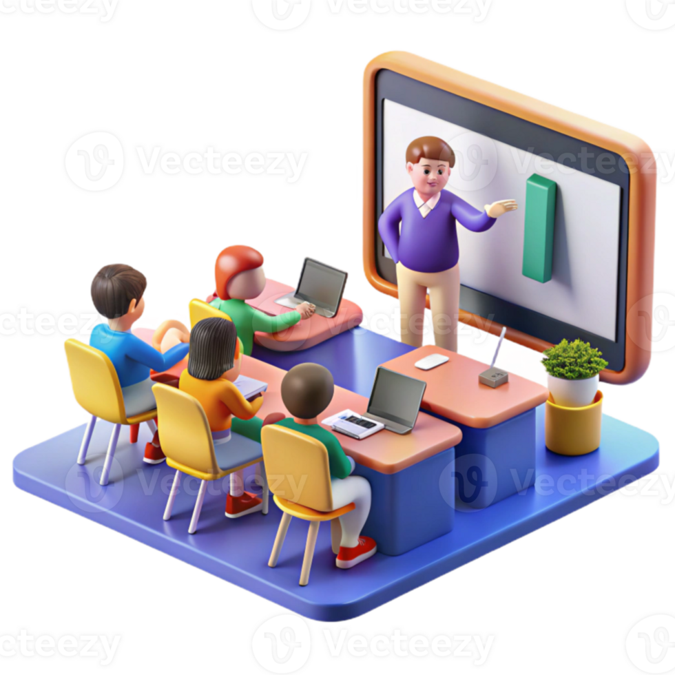elegant abstract Interactive Classroom Engaging Lessons with Technology exclusive png