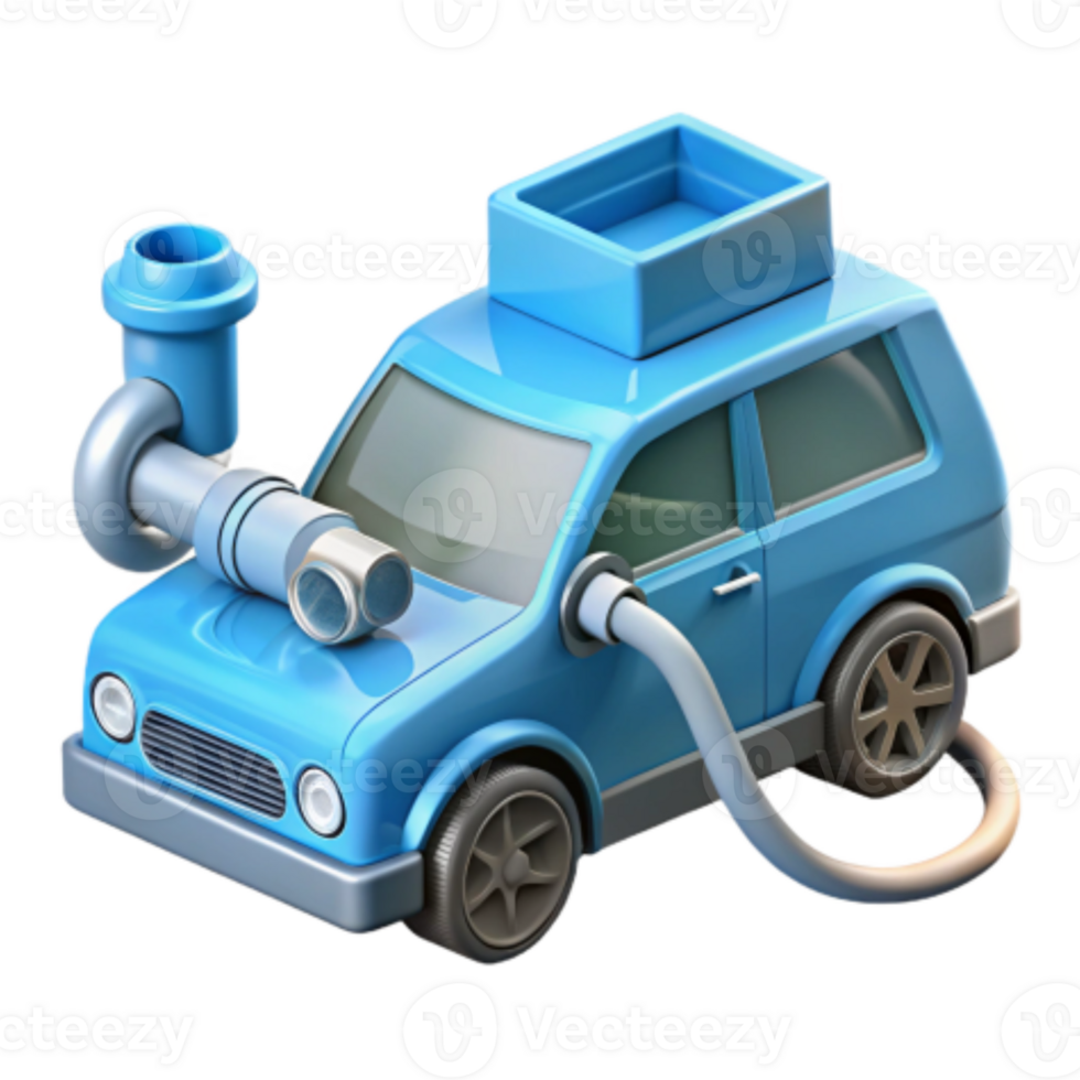 dramatic modern Future Car Eco-Friendly Hybrid Vehicle with Turbocharger 4K png