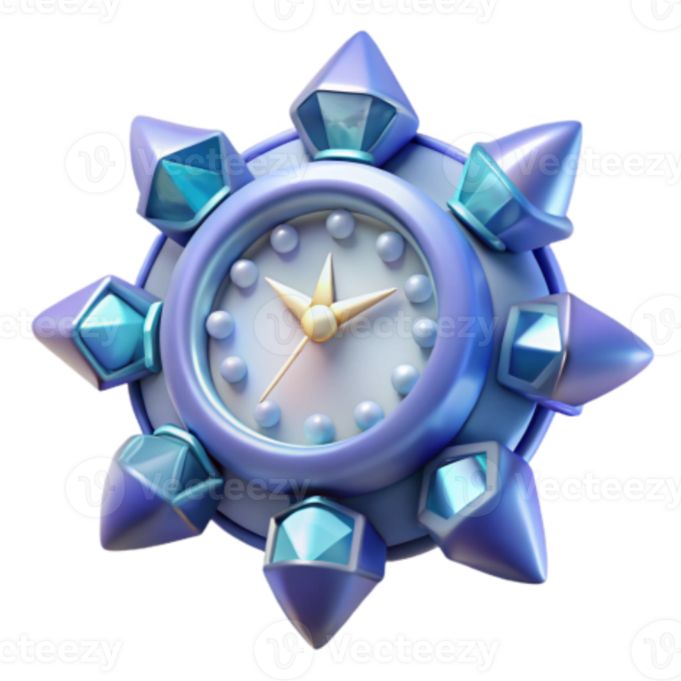 wonderful rustic Gem-Encrusted Clock Timepiece with Crystal Accents original png