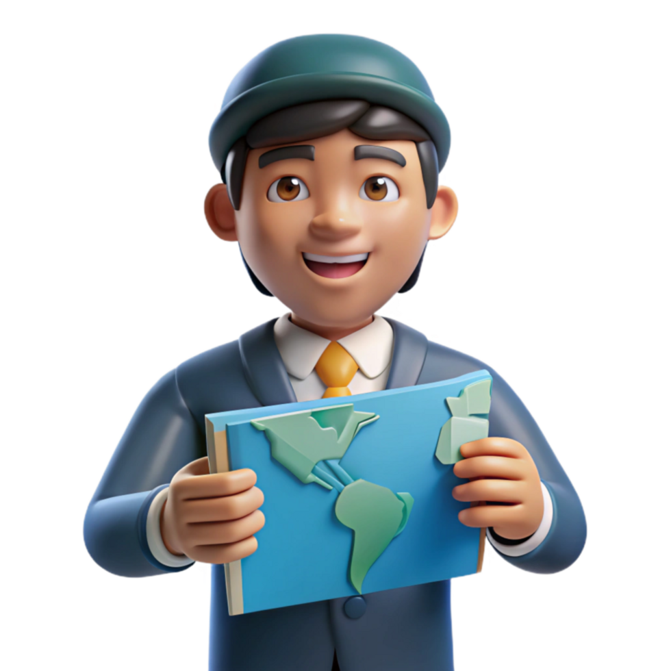stunning minimalist Exploring the World A 3D Animated Guide genuine png