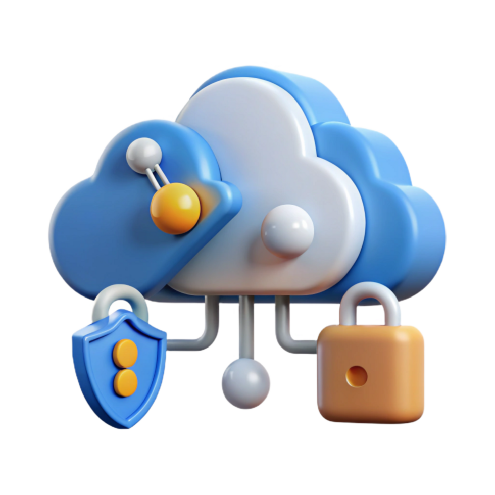 vibrant modern Secure Cloud Data Network Enhanced Protection Connectivity detailed png