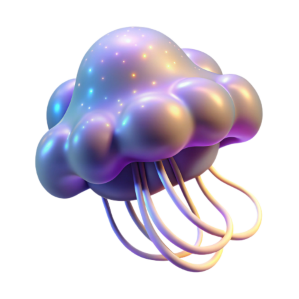 extraordinary creative Abstract Cloud Computing Network 3D Render premium png