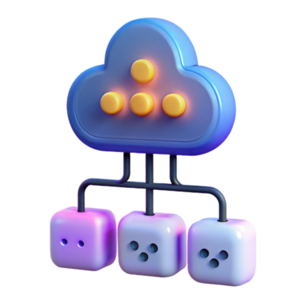 elegant abstract Cloud Computing Distributed Network Architecture professional png