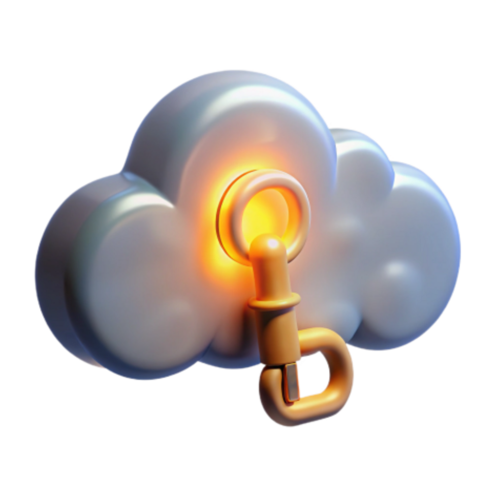 dramatic traditional Cloud Security Access Encryption with Key professional png