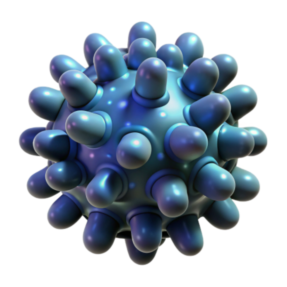 wonderful traditional Microscopic Viral Structure 3D Model of a Pathogen original png