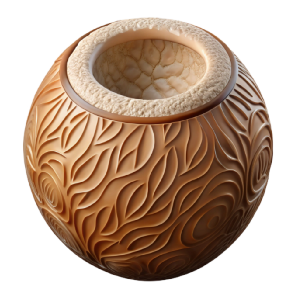 extraordinary contemporary Carved Chocolate Sphere with Cream Filling 4K png