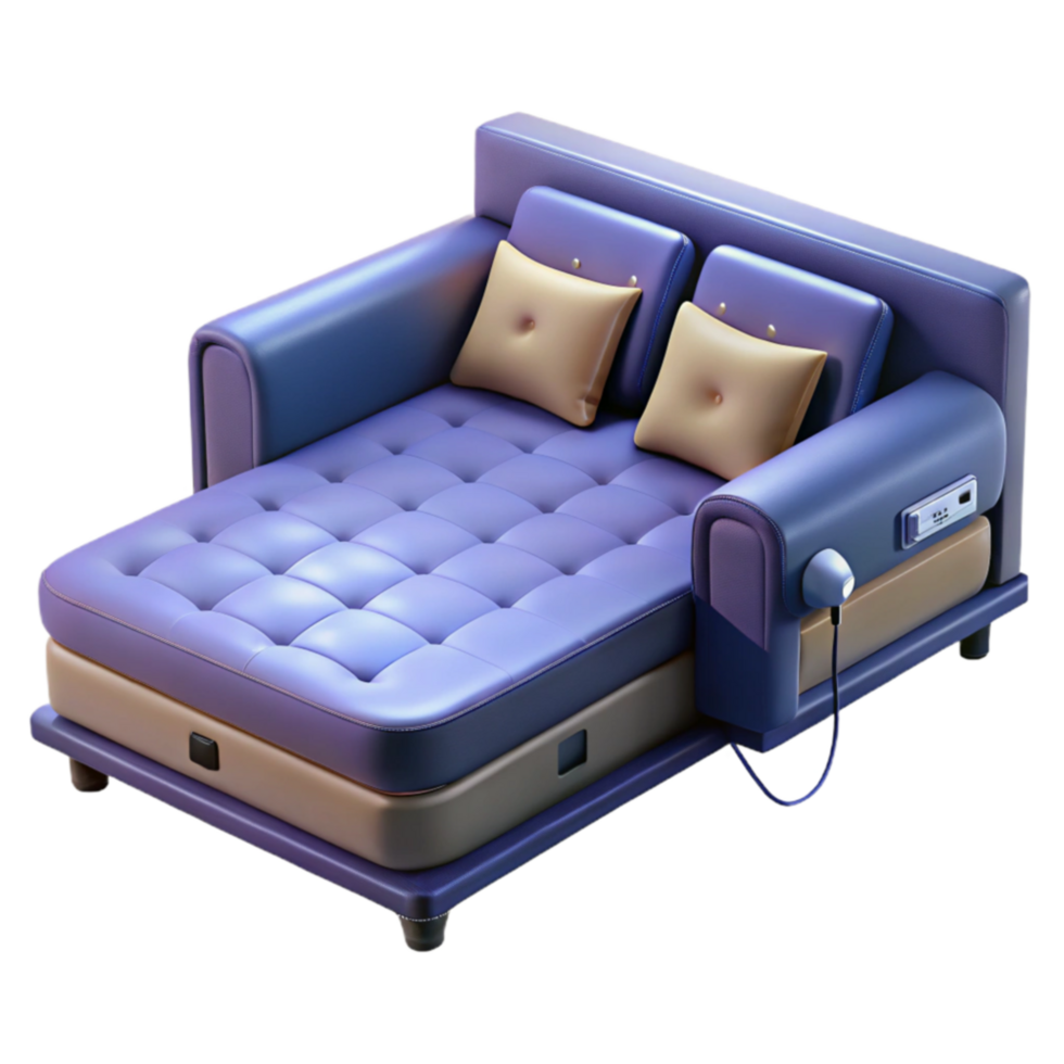 beautiful classic Modern Power Recliner Chaise Lounge with Cushions authentic png