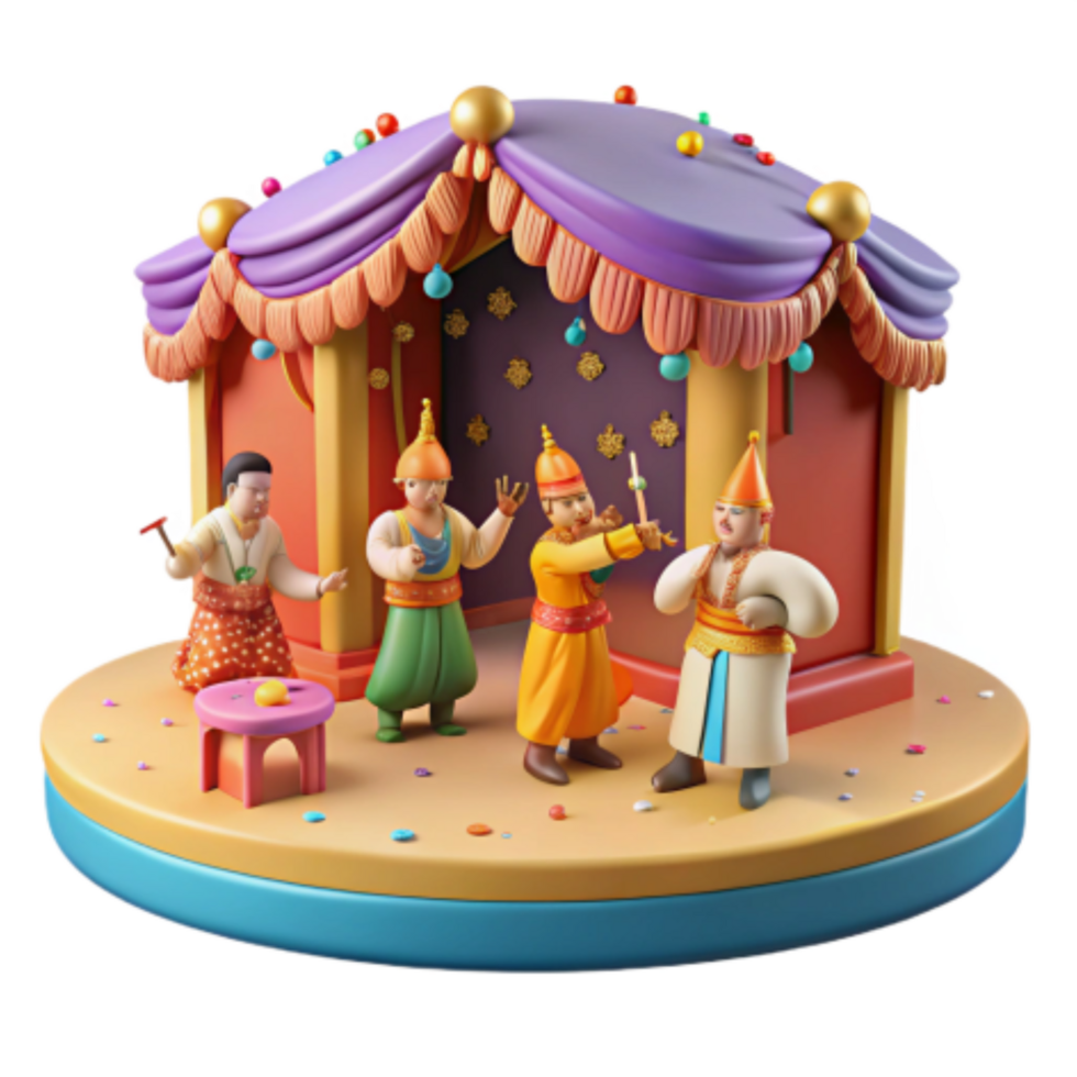 extraordinary modern 3D Render of Festive Cultural Celebration high quality png