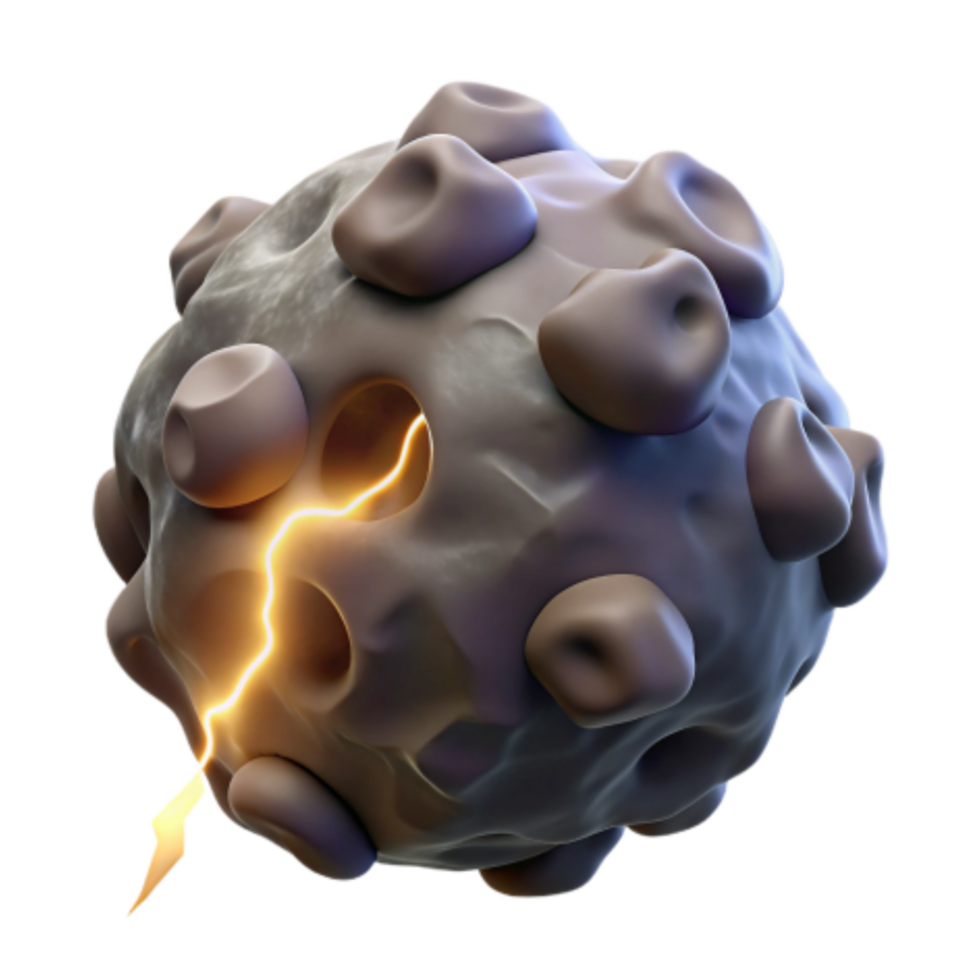 elegant rustic Celestial Body Fracture Energy Release from Asteroid 4K png