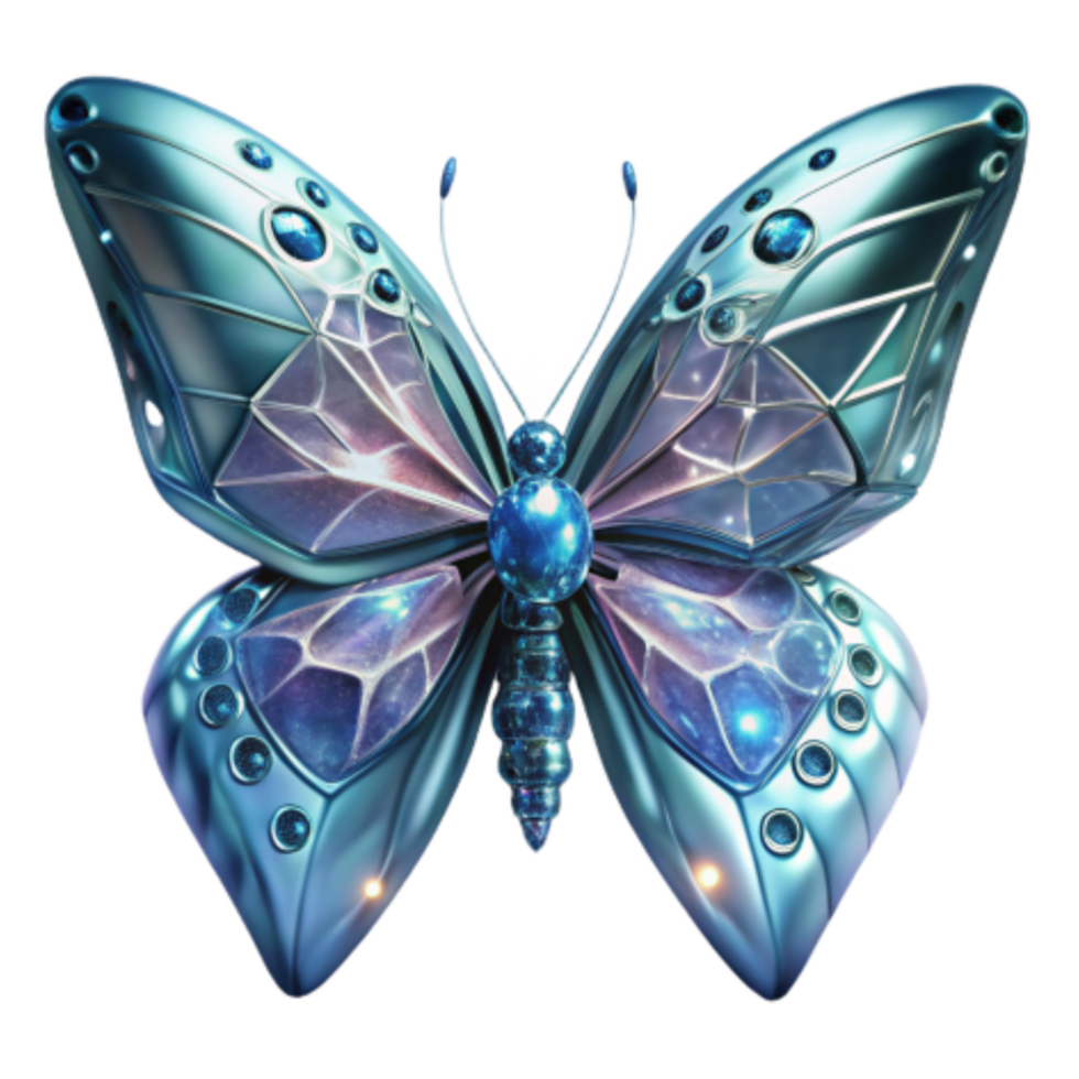 serene rustic Cosmic Butterfly A Mechanical Marvel authentic png
