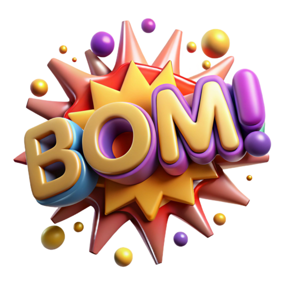 elegant classic Colorful 3D Boom Explosion Graphic high resolution png