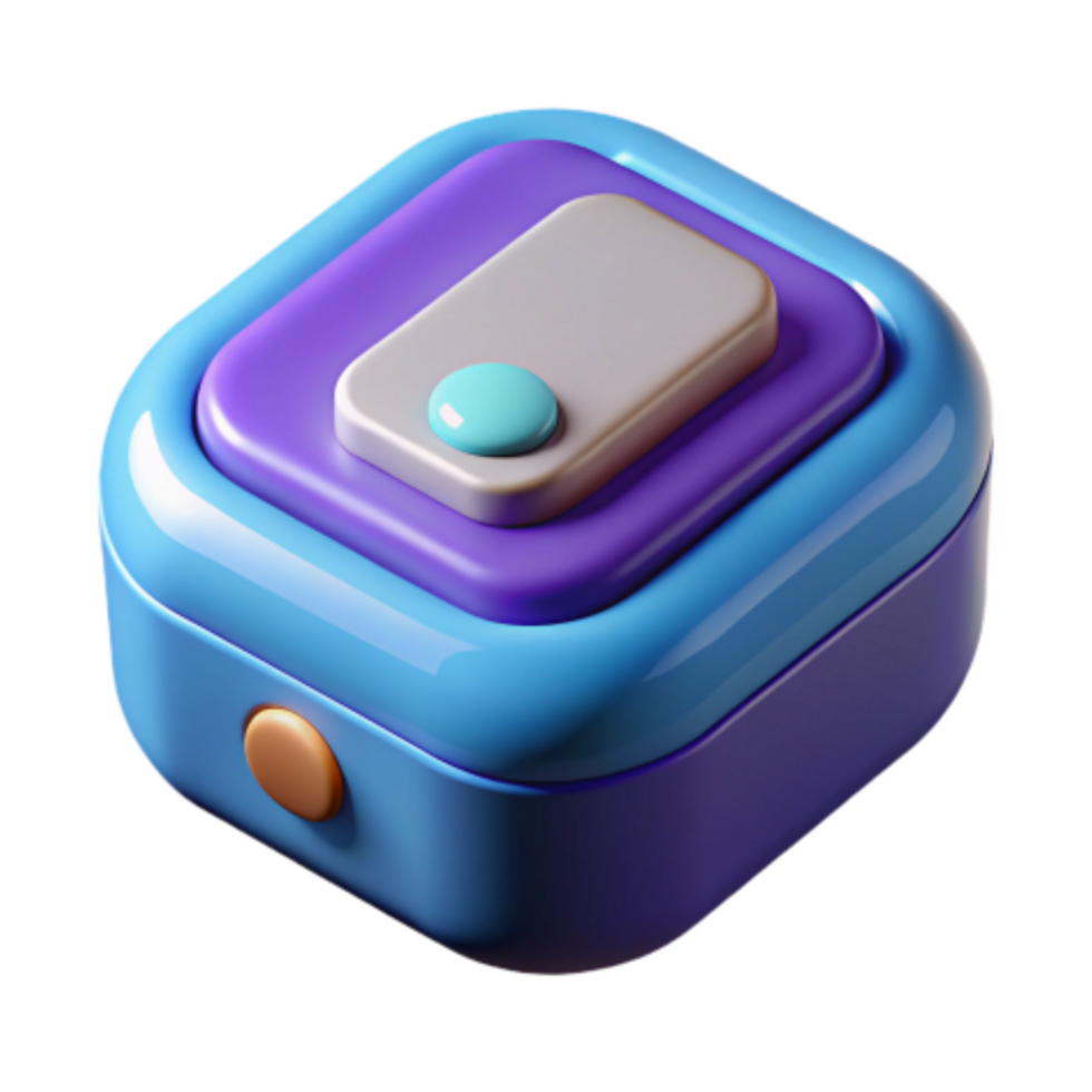 serene traditional Abstract 3D Render of Colorful Layered Box 4K png