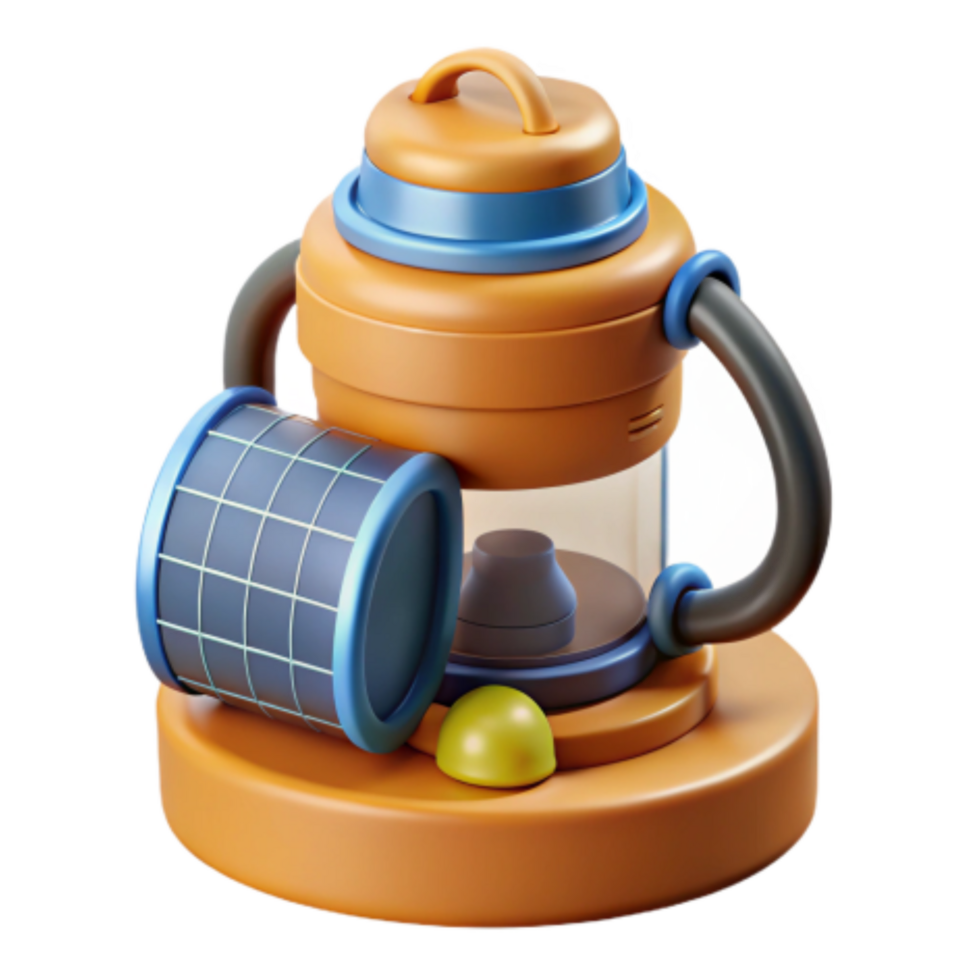 impressive modern Futuristic Solar Powered Device 3D Render high resolution png