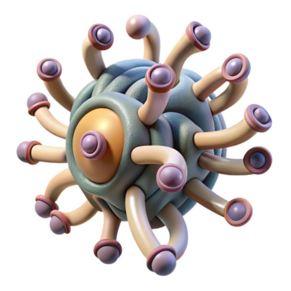 magnificent classic Abstract 3D Render of a Multi-Eyed Organism genuine png