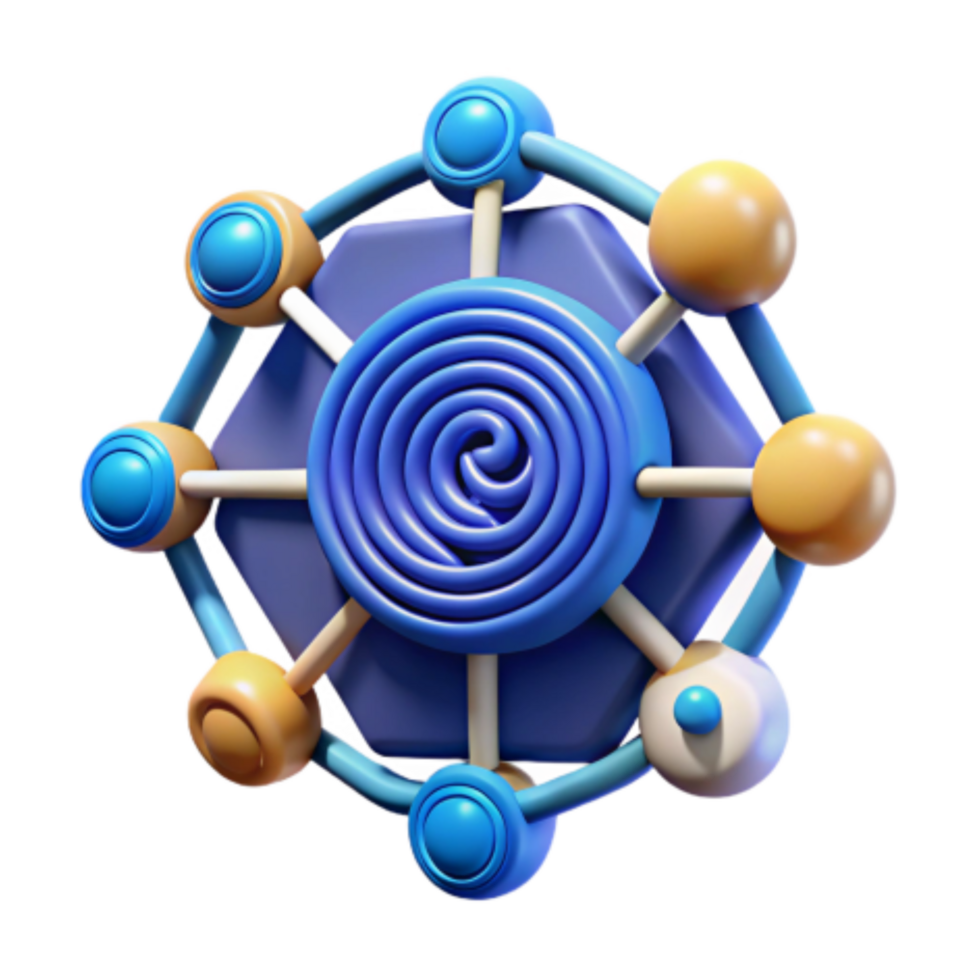 stunning modern Abstract 3D Network Circular Node Connections genuine png