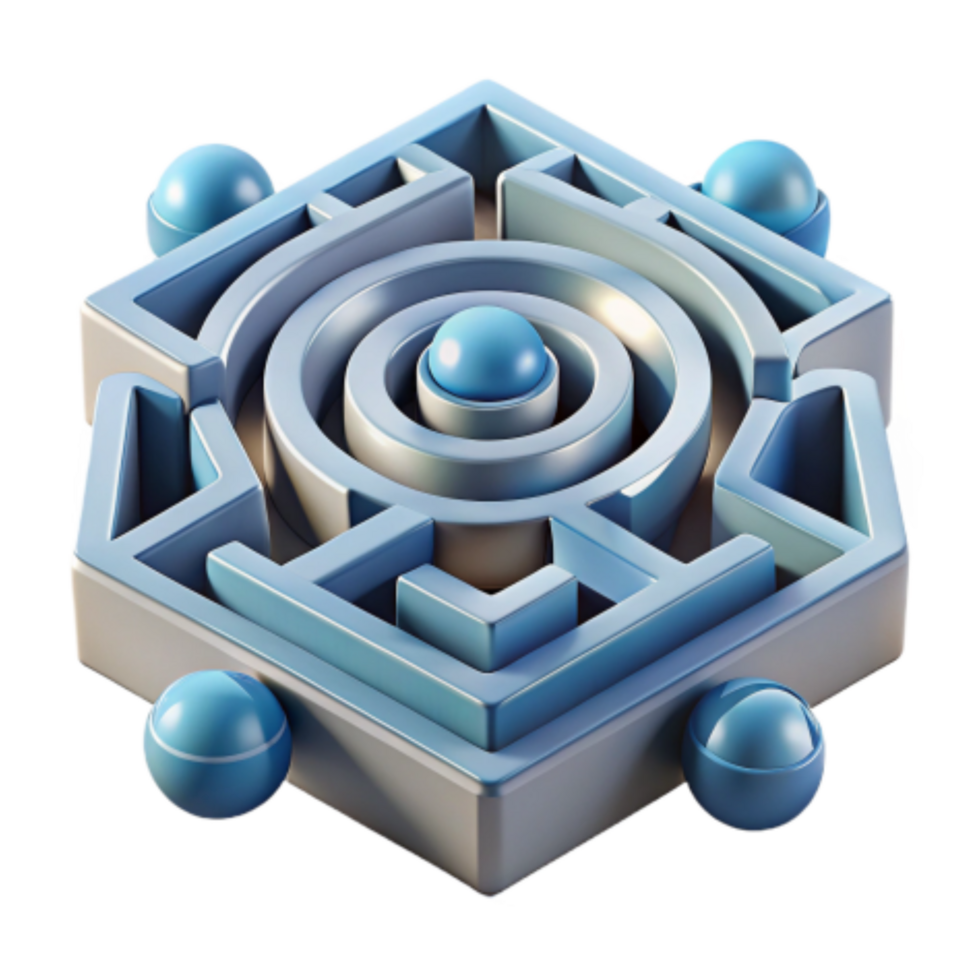 stunning traditional 3D Maze Puzzle Navigate the Intricate Labyrinth high resolution png