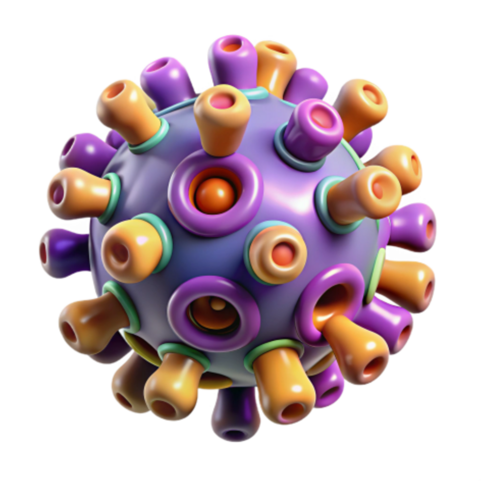 extraordinary rustic 3D Virus Model Structure, Infection, and Prevention authentic png