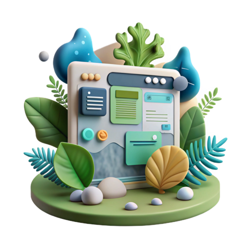 stunning modern Eco-Friendly Website Design Green UI UX detailed png