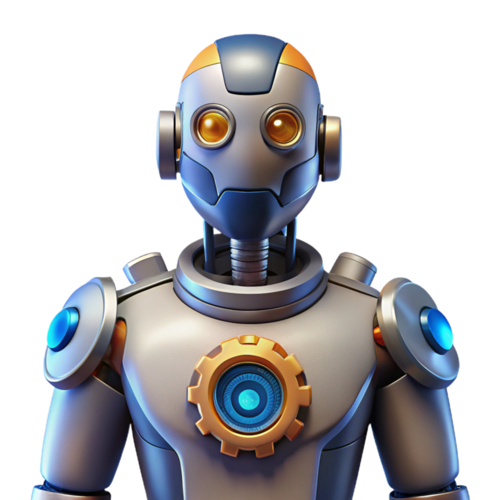 stunning modern Friendly Robot 3D Render of Futuristic Bot authentic png