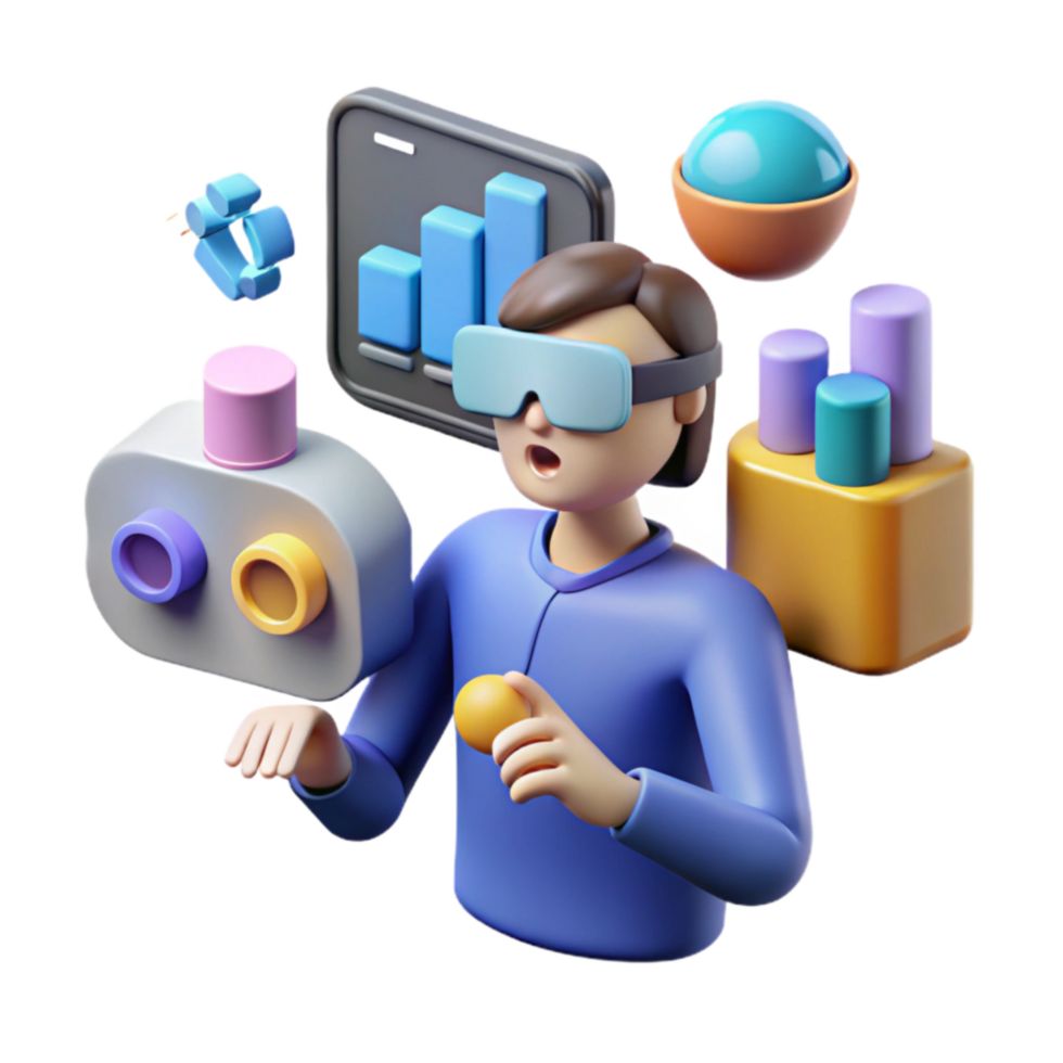 deslumbrante criativo imersivo dados visualização com vr detalhado png