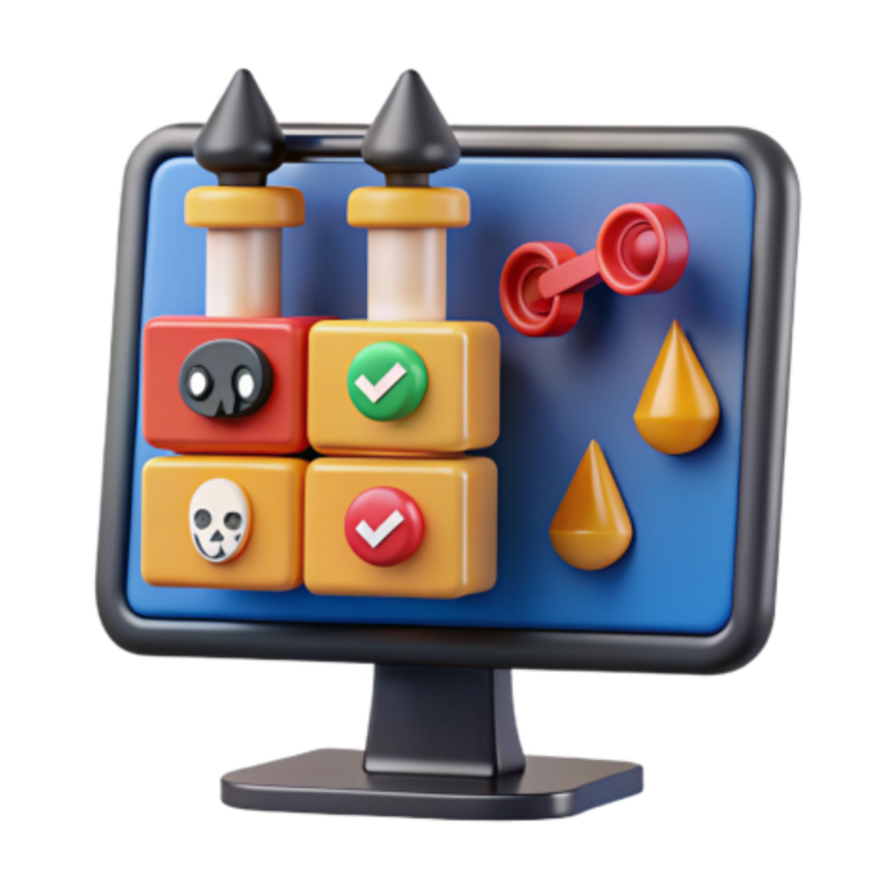 vibrant contemporary Digital Risk Assessment Interactive Game-Based Training high resolution png