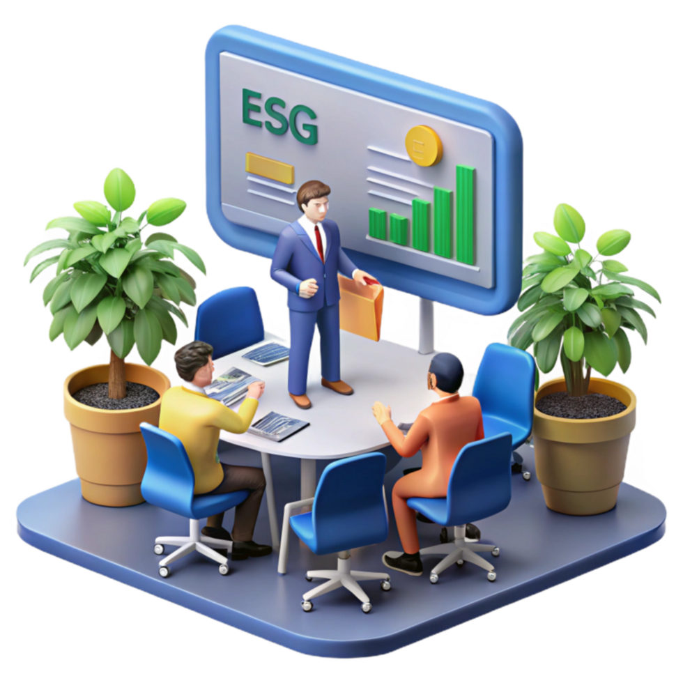 vibrant vintage ESG Investing Strategy, Growth, and Sustainability premium png