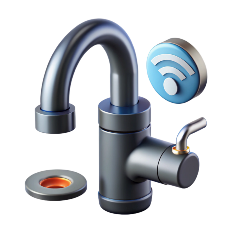 elegant modern Smart Faucet Water Conservation IoT Technology premium png