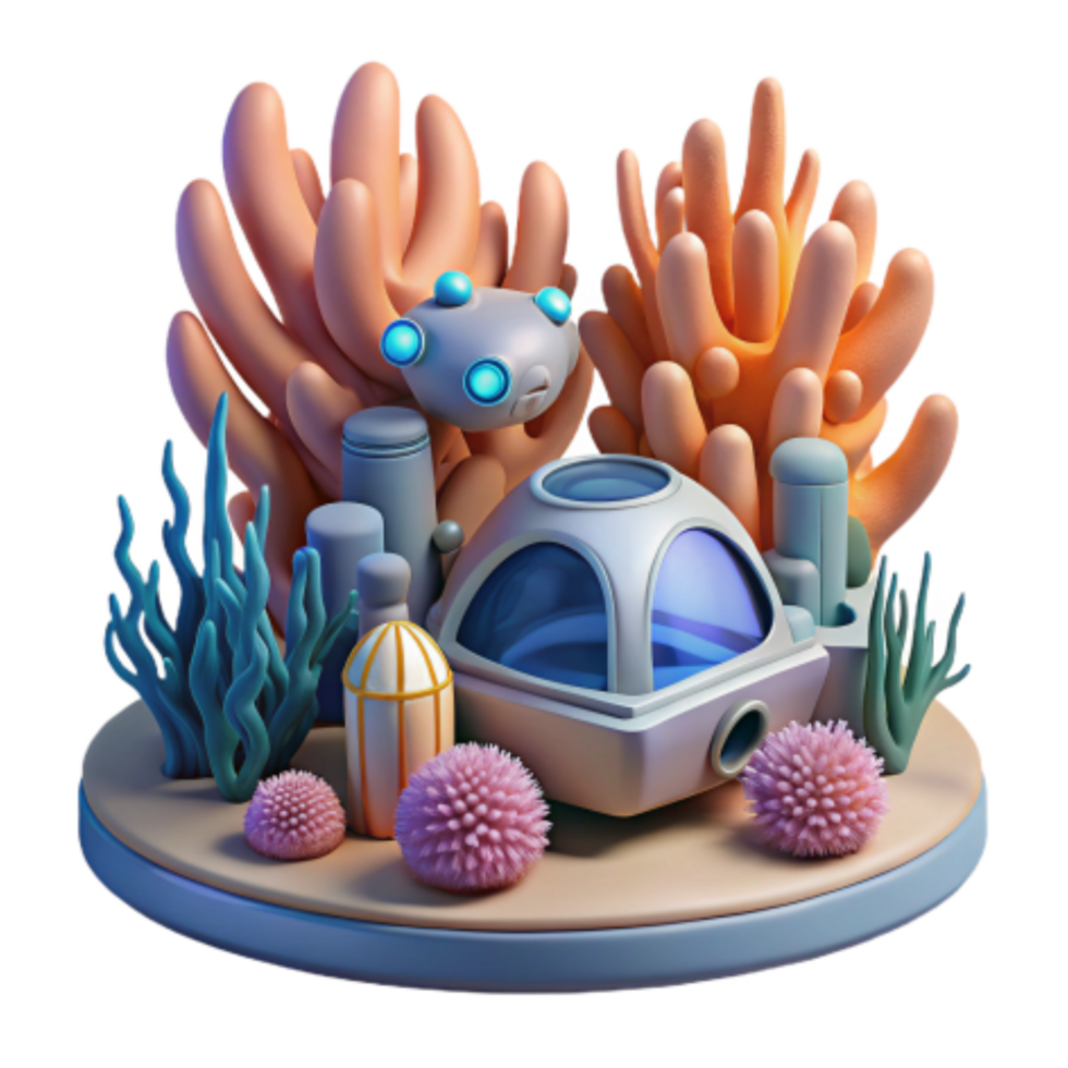 impressive classic Undersea Habitat Ocean Exploration Vehicle Coral Reef high resolution png