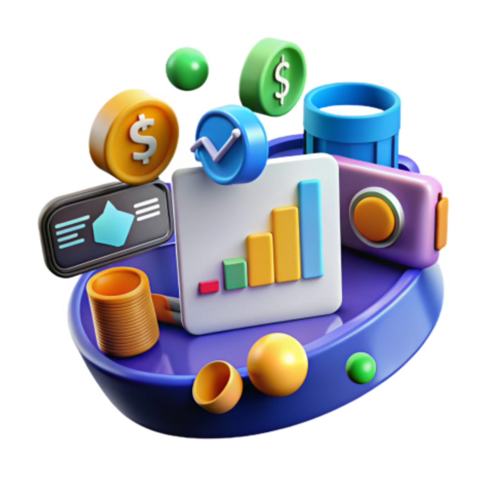 elegant creative Financial Growth Data Analysis Progress Tracking authentic png