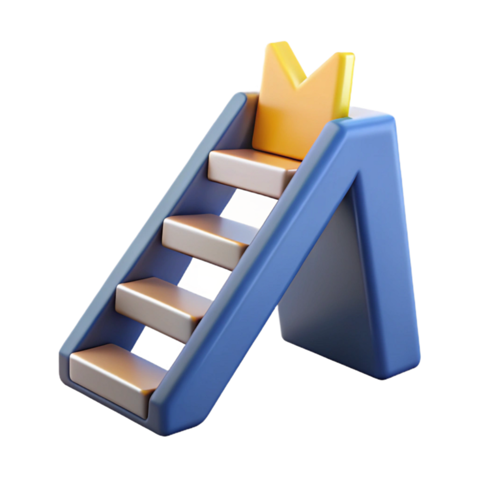 serene abstract Climb to Success Steps to Achievement original png